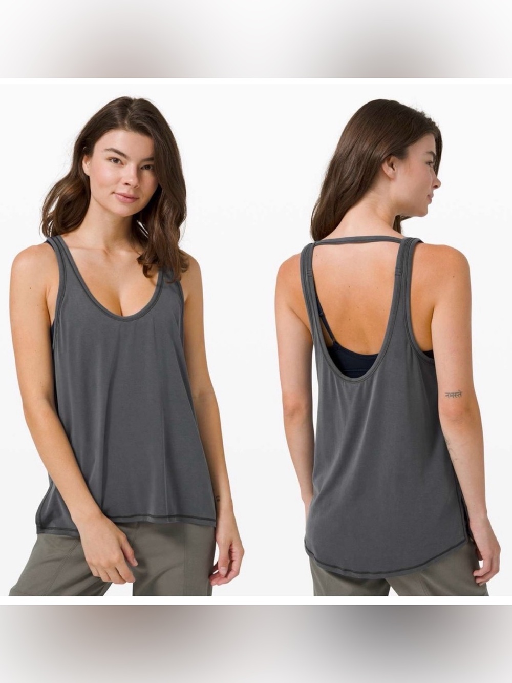 Lululemon Ease of It All Tank Graphite Grey Size 8